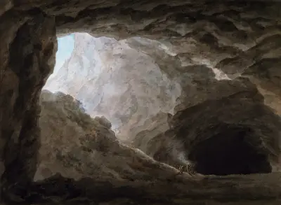 A Grotto in the Campagna av John Robert Cozens