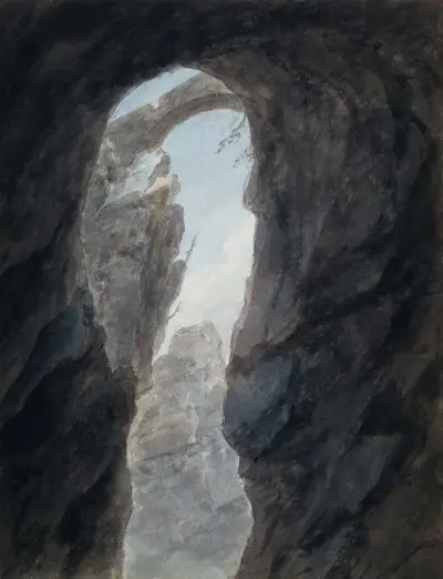 Ravine in the Campagna av John Robert Cozens