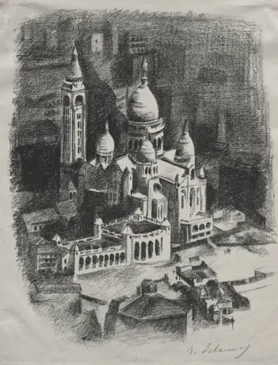 Allo Paris; Frontispiece to book av Robert Delaunay