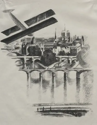 Allo Paris; The Bridges of Paris and Notre-Dame av Robert Delaunay