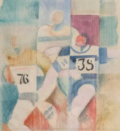 Studie för 'Löparna' av Robert Delaunay