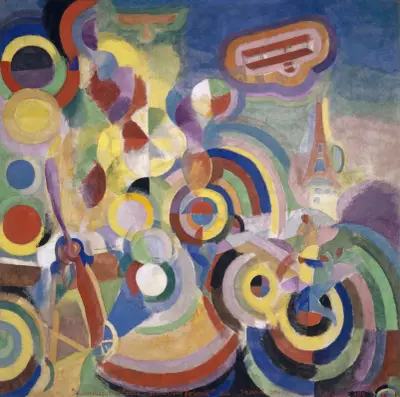 Homage to Blériot av Robert Delaunay