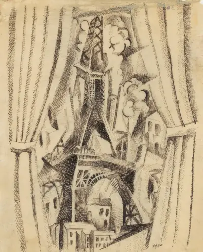 Ridåernas torn av Robert Delaunay