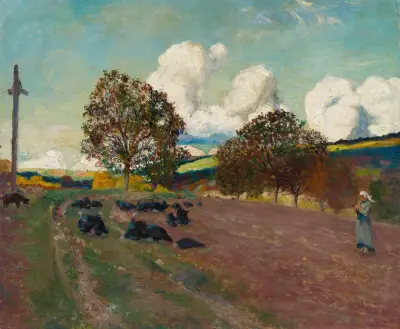 Bretonskt landskap av Robert Delaunay
