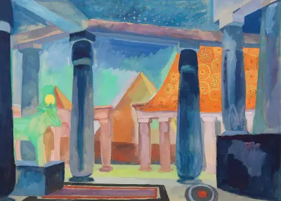 Scendekoration för Cleopatra-objekt av Robert Delaunay