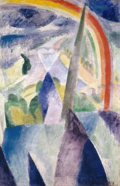 The Spire of Notre-Dame (View of Paris, Notre-Dame) av Robert Delaunay
