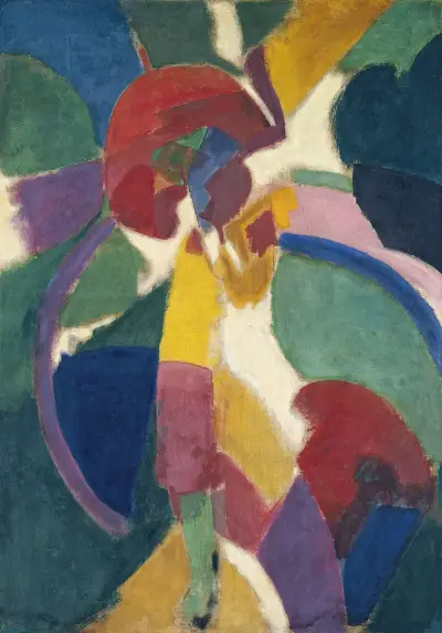 Kvinna med parasoll av Robert Delaunay