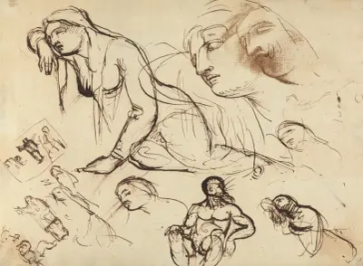 Figure Studies of the Virgin Mary av Benjamin Robert Haydon