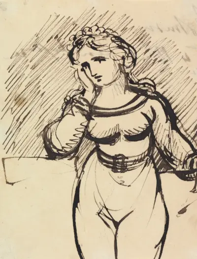 Figure Study of a Woman av Benjamin Robert Haydon