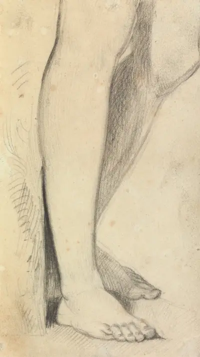 Figurstudie av ben av Benjamin Robert Haydon