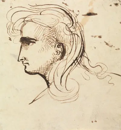 Huvudstudie av Benjamin Robert Haydon
