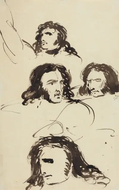 Porträttstudier av Benjamin Robert Haydon