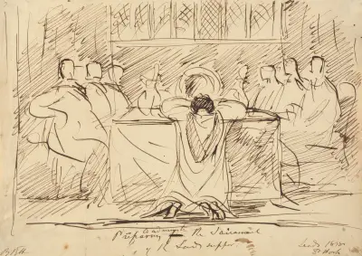 Preparing to Administer the Sacrament av Benjamin Robert Haydon