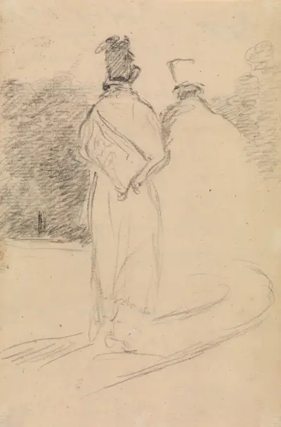 Studie eines gehenden Mannes von hinten von Benjamin Robert Haydon