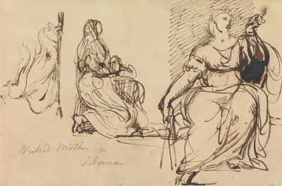 Studier av en sittande kvinna av Benjamin Robert Haydon