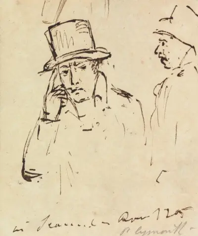 Studier av män med hattar av Benjamin Robert Haydon