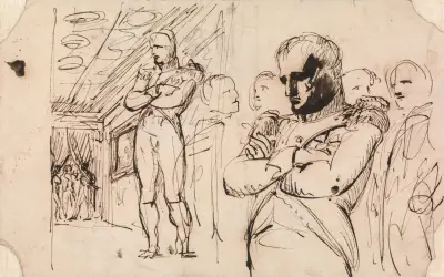 Studier av Napoleon med korslagda armar, med andra figurer av Benjamin Robert Haydon