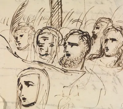 Study For, Christ’s Entry into Jerusalem (1810 to 1820), 1810 – nr 2 av Benjamin Robert Haydon