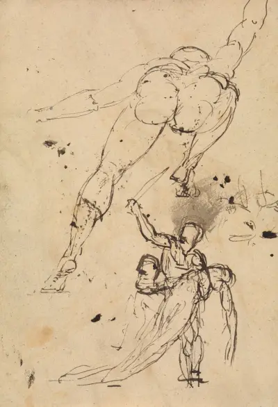 Studie till Hercules och Persephone av Benjamin Robert Haydon