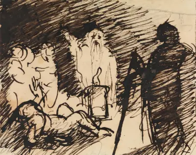 Study of a Biblical Scene av Benjamin Robert Haydon