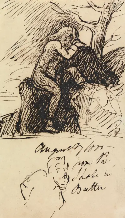 Studie av en sittande figur av Benjamin Robert Haydon