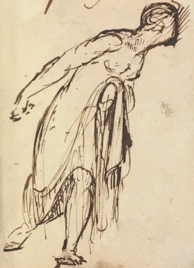 Study of a Leaning Figure av Benjamin Robert Haydon