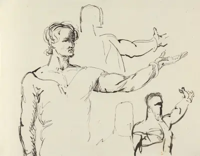 Study of a Man with Outstretched Arm av Benjamin Robert Haydon