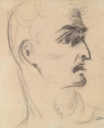 Study of a Man’s Facial Expression av Benjamin Robert Haydon
