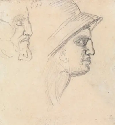 Studie männlicher Köpfe von Benjamin Robert Haydon