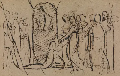 Studie av Maria, Skottlands drottning, på väg till avrättningen av Benjamin Robert Haydon