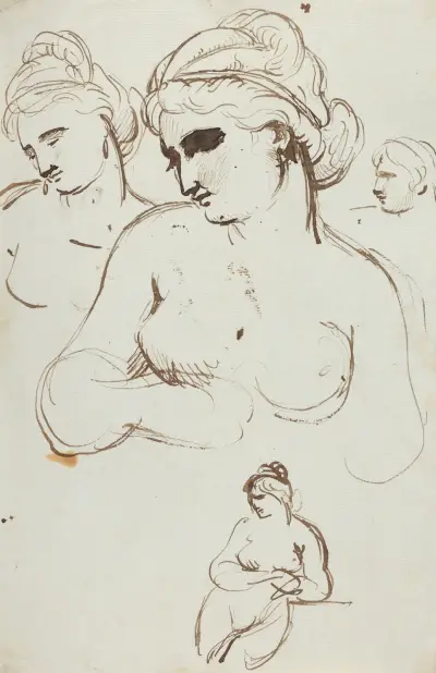 Studie eines weiblichen Aktes von Benjamin Robert Haydon