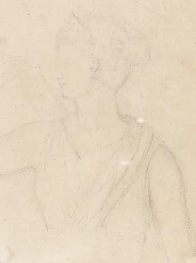 Studie der Diana-Statue im Vatikan (Rückseite) von Benjamin Robert Haydon