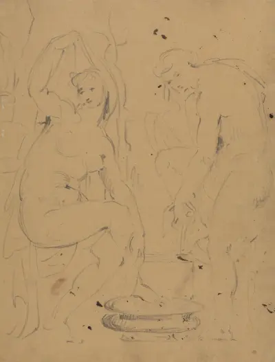 Studie badender Frauen von Benjamin Robert Haydon