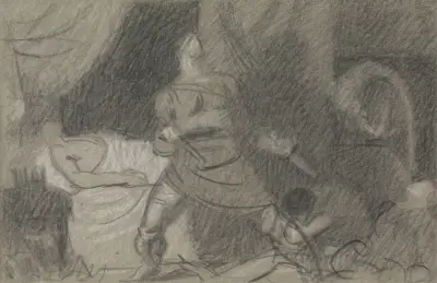 Der Mord an Duncan – Macbeth mit den Dolchen von Benjamin Robert Haydon