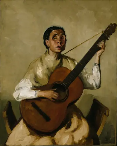 Blind Spanish Singer av Robert Henri