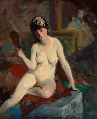 Seated Nude av Robert Henri