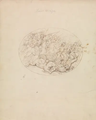 First Design of a Battle Scene av Robert Smirke