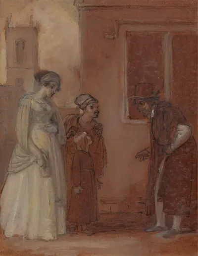 Master William Page and Sir Hugh Evans av Robert Smirke