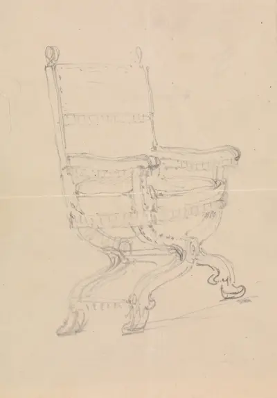 Studie av en stol av Robert Smirke