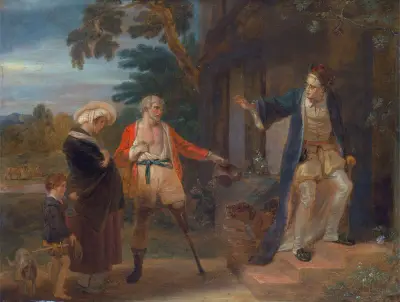 The Seven Ages of Man- The Pantaloon, ‘As You Like It,’ II, vii av Robert Smirke