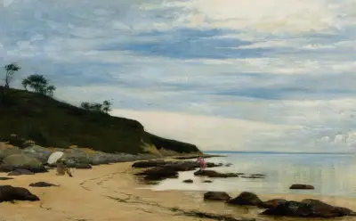 Plein Air-Painter at the Coast av Robert Thegerström