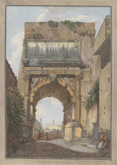 Arch of Titus av Abraham-Louis-Rodolphe Ducros