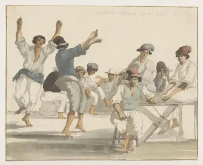 Dansende maltezer matrozen av Abraham-Louis-Rodolphe Ducros
