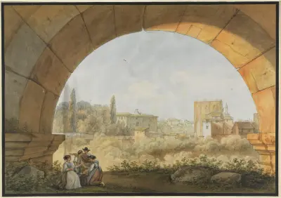 Die Thermen des Titus in Rom av Abraham-Louis-Rodolphe Ducros