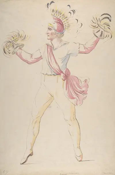 Franconi, Twirling Flaming Cones av Abraham-Louis-Rodolphe Ducros