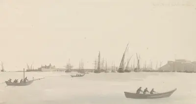 Blick auf den Golf von Neapel vom Kai bei der Kirche Santa Maria del Carmine, 1778 – Nr. 3 von Abraham-Louis-Rodolphe Ducros
