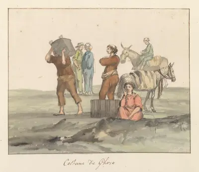 Klederdrachten van eiland Gozo von Abraham-Louis-Rodolphe Ducros