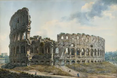 The Colosseum, Rome. av Abraham-Louis-Rodolphe Ducros