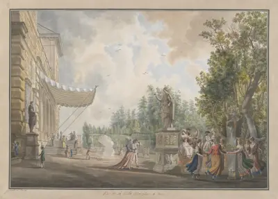 Villa Borghese av Abraham-Louis-Rodolphe Ducros
