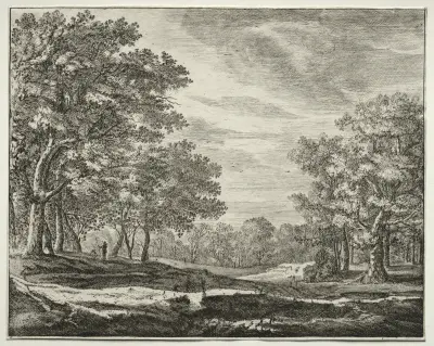 A Man with a Staff in His Hand av Roelant Roghman